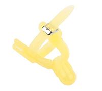 Aumotop Protecteur de Pouce Réglable en Silicone pour Bébés, Soulagement des Morsures de Dentition Pendant 12 Mois et Plus - Caoutchouc Non Toxique et Sûr, Couleur Vive (Jaune)