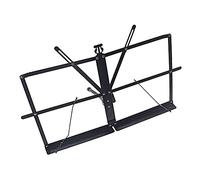 Aumotop Pupitre de Musique Pliable en Métal, Support de Feuille Réglable pour la Pratique ou le Support Livre pour Musiciens, Fer Durable en Noir, Portable Musiciens ou étudiants