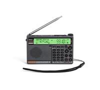 Aumotop Radio Portable Multibande avec Lecteur de Musique BT, pour Camping en Plein Air, Randonnée, Matériau ABS Gris (Verte)