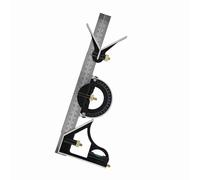 Aumotop Règle à Angle Droit Carrée à Combinaison Réglable de 300 Mm, Outil de Mesure D'ingénieur pour une Mesure Précise en Acier Inoxydable et en Alliage Zinc (Carré combiné multifonctionnel de