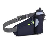 Aumotop Sac de Taille D'hydratation Léger, Sac de Taille Sport à Dos en Respirante avec Poches Zippées, Ceinture Course (Bleu foncé)