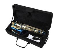 Aumotop Saxophone Alto Mi Bémol, Laiton gravé Nacre | Instrument à vent avec coussinets en cuir, étui rigide, chiffon de nettoyage, tour de cou