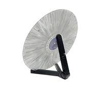 Aumotop Support de Disque Vinyle Réglable et Pliable, Support de Rangement pour Disque Vinyle 7 à 12 Pouces, Présentoir Antidérapant pour Les Amateurs, Plastique Noir, 1 X Présentoir (Noir)