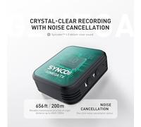 Aumotop SYNCO G2MEGA Kit de Microphone à Pince sans Fil 2,4 G pour Création Vidéo Intérieure et Extérieure, pour Appareils Photo sans Miroir/DSLR, Ordinateur Portable, Noir (1-Déclencheur-1)