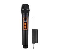 Aumotop Système de Microphone Portable sans Fil avec Son de Réverbération pour Les Fêtes Chant karaoké, Ensemble Microphones Portables 2,4 G pour Le Divertissement à Domicile (1 récepteur et 1