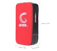 Aumotop Tapis de Cible de Boxe Tapis D'Entraînement Coups Pied Cible D'Entraînement Légère Boxe Taekwondo Idéal et Boxers Cuir Synthétique 40 * 20 * 11 Cm, Rouge et Noir Convient au Taekwondo