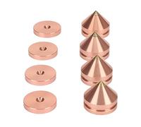 Aumotop Tapis de Pieds D'isolation de Haut-parleur, Coussinets de Pieds D'isolation de Pointe de Haut-parleur 4 Pièces, Pieds D'absorption des Chocs, Vibrations Harmoniques Faibles, (Or rose)