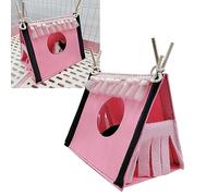 Aumotop Tente de Cachette de Lapin, Cage Tunnel en Feutre Doux pour Petits Animaux, Jeu et Repos, 1 X Tente Cachette pour Hamster (Rose)