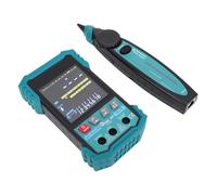 Aumotop Testeur de Câble Réseau et Multimètre avec Mesure de Longueur pour Câblage Professionnel, Testeur RJ45/BNC/ligne Téléphonique pour Techniciens Informatiques, Matériau ABS