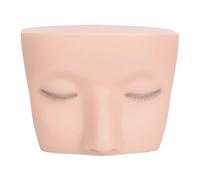 Aumotop Tête de Mannequin de Cils à 3 Couches, Modèle D'affichage Tête Mannequin Cils Réaliste et Durable pour les Magasins, Pratique Débutant en Silicone (Couleur peau blanche)