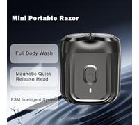 Aumotop Tête de Rechange pour Rasoir électrique, Tondeuse à Lame Double Couche pour Hommes, Conception Magnétique, Rasage Lisse, Facile à Nettoyer Mini Rasoir