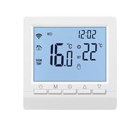 Aumotop Thermostat de Chaudière Contrôleur Programmable à économie D'énergie avec écran LCD pour Bureau à Domicile Hôtel Bouton Tactile rétroéclairé Bleu fixé au Mur pour la Protection du Contrôle