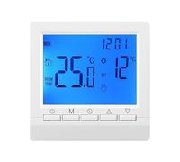 Aumotop Thermostat de Chaudière Contrôleur Programmable à économie D'énergie avec écran LCD pour Bureau à Domicile Hôtel Bouton Tactile rétroéclairé Bleu fixé au Mur pour la Protection du Contrôle