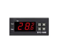 Aumotop Thermostat de Régulateur de Température Numérique STC-1000 avec Plage Mesure Température Haute Précision -50 ℃ à 90 ℃, Idéal pour Les Produits Frais Supermarchés, DC 24 V (CA 110-220 V)