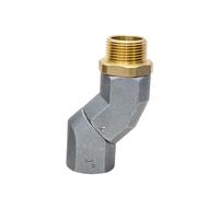 Aumotop Tuyau de Transfert de Carburant Pivotant en Alliage Zinc qualité Supérieure, Connecteur Rotatif à 360 Degrés pour Buse Carburant, Installation Facile pour le Ravitaillement, Argent/or (1