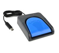 Aumotop USB Simple Commutateur au Pied Contrôle de Jeu Durable Gris Jaune pour Les Amateurs de Jeux Vidéo, Capteur PC Pratique pour Les Ordinateurs Bureau (Bleu Gris)