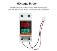 Aumotop Voltmètre Ampèremètre Tension Ampères Multimètre Installation Simple AC20V-500V 0-99.9A pour le marché 85 * 65 * 37mm PC Matériau Ignifuge