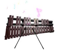 Aumotop Xylophone Pliable de Haute qualité, 30 Notes, Cadre en Bois, Barres en Aluminium pour L'éducation Musicale, l'enseignement, Le Jeu, adapté à Les âges, Léger, Portable, Noir et Blanc (Café)