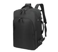 AUMTISC Sac à dos pour ordinateur portable, 22-38 L, réglable, grande capacité, sac de voyage d'affaires, ordinateurs portables jusqu'à 15,6", Noir , L