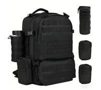 AUMTISC Sac à dos tactique militaire de 35L avec 3 poches Molle, sac à dos pratique de l'armée pour hommes avec porte-bouteille amovible et 2 sacs banane pour trekking, randonnée, voyage, camping