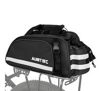 AUMTISC Sac Bicyclette pour Porte-Bagages, 15L étanche et réfléchissant Sac Bicyclette pour Porte-Bagages avec Ceinture à l'épaule et Porte-Bouteilles avec Protection Contre la Pluie