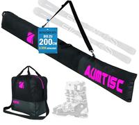 AUMTISC Sac De Ski Et Sac De Bateau CombinéS Et RembourréS pour 1 Paire De Chaussures De Ski Sac De Ski avec Longueur RéGlable Jusqu'à 200 Cm