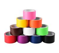 AUMUA Multipack de Ruban Adhésif Couleur, Ruban Adhésif Toilé Robuste, Americain Imperméable 5 cm x 9,1 m, Idéal pour Réparer, Fabriquer, Personnaliser, Décorer et éduquer, 10 Rouleaux