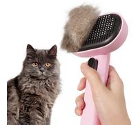 aumuca Brosse Chat Autonettoyante, Brosse pour Chat Poil Long ou Court, Brosses de Toilettage pour Chats pour Enlèvement du Sous-poil et Masser, Rose