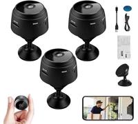 Aumude Spyfocus Mini caméra de sécurité magnétique d'extérieur Camtrix - Mini caméra de sécurité magnétique 1080p HD sans fil - Système de caméra de sécurité 4K (3 pièces)