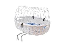 Aumüller Fahrrad-Tierkorb Blanc,L: 68 CM - Inclus Klickfix,L'Assemblage Du Tête