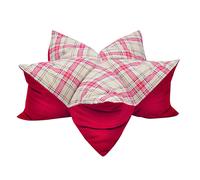 Aumüller Sternenkissen Diamants, Beige/Rouge - 70 CM Taie D'pour Chien Et Chat