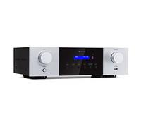 Auna AMP-4000 Dab Amplificateur stéréo HiFi, Radio Dab+, Amplificateur stéréo, USB, Télécommande, avec écran LED, HiFi, Noir-Blanc