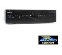 auna AV2-CD708 - Ampli HiFi stereo avec 5 entrées RCA et égaliseur 3 bandes, 125 RMS - inox brossé G