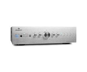 Auna Mini amplificateur HiFi stéréo Hi-Fi avec contrôle des basses & aigus 2 canaux Audio Amplificateur stéréo avec télécommande AUX, récepteur AV pour MP3 et CD