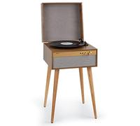 Auna Platine Vinyle Bluetooth avec Haut-Parleur, Tourne-Disque 33 Tours, Chaîne HiFi, Lecteur Vintage, Émetteur et Récepteur Bluetooth