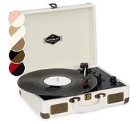 Auna Platine Vinyle Bluetooth, Tourne Disque USB avec Haut parleur, Tourne-disques Audio 33 tours, Chaine Hifi, Lecteur Vintage Meuble Portable
