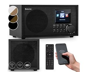 Auna Silver Star Radio Portable Bluetooth et Rechargeable, Poste Radio Numérique Dab/Dab+/FM/Streaming, Mini Radio Portables Stéréo, Écran HCC, 5h d'Autonomie, Radio FM, Alarme de Réveil Noir