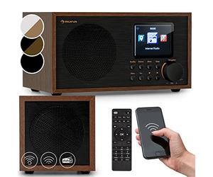 Auna Silver Star Radio Portable Bluetooth Rechargeable, Poste Radio Numérique Dab/Dab+/FM/Streaming, Mini Radio Portables Stéréo, Écran HCC, 5h d'Autonomie, Radio FM, Alarme de Réveil
