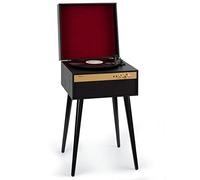 Auna Tourne-disque vinyle pour vinyles avec haut-parleurs, lecteurs de disques audio domestiques, émetteur et récepteur Bluetooth rétro vintage, systèmes stéréo