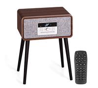 Auna Tourne-disque vinyle, tourne-disque CD et USB avec haut-parleurs et pieds, radio DAB+/FM, tourne-disque Bluetooth rétro avec MP3 et télécommande