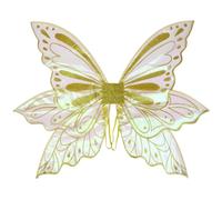 Aunaeyw Costume d'ailes de papillon de fée pour femmes et filles pour Halloween, cosplay, spectacle de scène et fête (jaune, 90 x 65 cm)