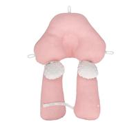Aunaeyw Oreiller sculptant la tête plate pour tout-petit, bébé, doux et anti-tête plate, oreiller de voyage pour poussette (rose, 65 x 40 x 10 cm)