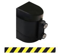 AUNANGLJSCS Barrières de Corde, Barrière rétractable de Ceinture à Attraction magnétique Noire, 2/3/5/10 M en Option, Cordon Bande File d'attente for Le contrôle des foules(10M/32FT)