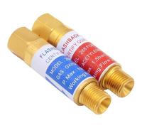 Aundhegrtt 1 Ensemble/2 Pièces Préventeur de Retour de Flamme pour Oxygène et Acétylène Protection de Tempérage D'Arrêt de Gaz Oxygène Vanne D'Arrêt de Feu Oxygène & Acétylène/Propane