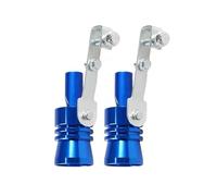 Aundhegrtt 2 Sifflets D'Échappement Universels en Alliage D'Aluminium, Effet Turbo, pour Voiture, Moto, Camion (Bleu)
