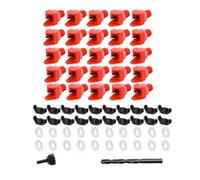 Aundhegrtt 20 Tétines Horizontales pour Abreuvoirs à Poules, Abreuvoirs à Tétines avec Forets, Abreuvoirs Automatiques Faciles à Installer