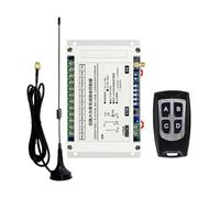 Aundhegrtt 300M AC100V-400V 4CH Télécommande sans 30A Relais Récepteur Émetteur avec Antenne à Succion 433MHz Récepteur
