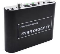 Aundhegrtt 5.1 Décodeur Audio Son DTS/AC3/PCM Optique vers Stéréo Convertisseur Numérique vers Analogique HD 2 SPDIF Coaxial Prise EU