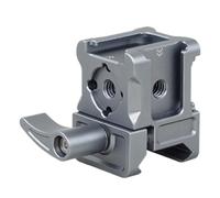 Aundhegrtt Adaptateur de à Triple Rail, Support de Moniteur à Chaussure Froide, Support de Microphone, Support de Lumière de Remplissage, Trou 1/4 pour Cage de Caméra.