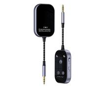 Aundhegrtt Adaptateur Émetteur sans 2 en 1 Bluetooth 6.0 avec Prise AUX 3,5 mm pour PC, Haut-Parleur, Voiture, TV.